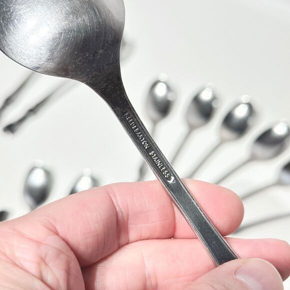 VTG 60s Reed & Barton Flatware 49 Set MODERN PROVINCIAL Mirrorstele Stainless - Picture 14 of 16